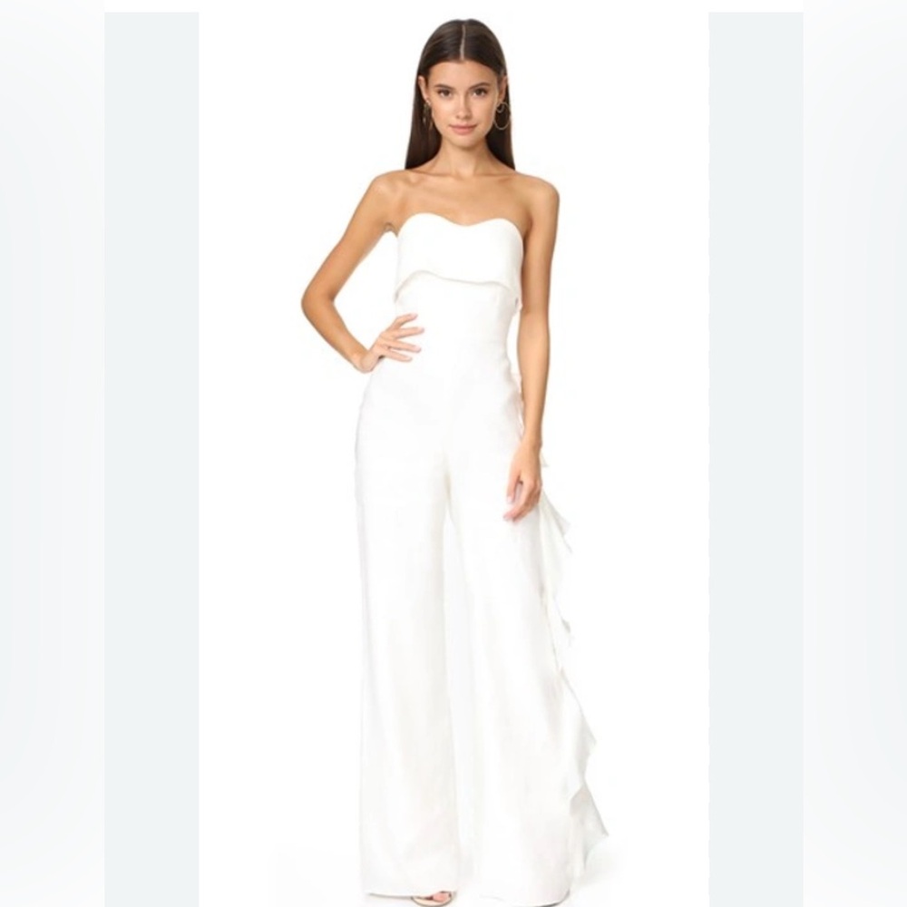 ALEXIS Jara White Strapless Jumpsuit